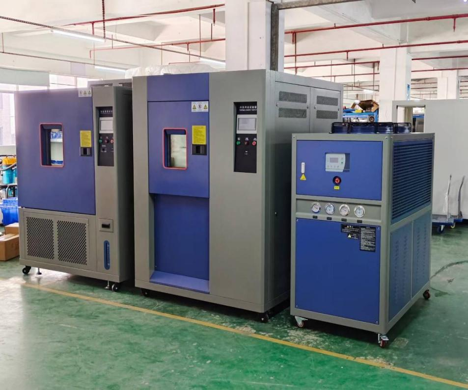 800L恒溫恒濕試驗箱 、150L水冷式冷熱沖擊箱、12HP冷水機 800L恒溫恒濕試驗箱 、150L水冷式冷熱沖擊箱、12HP冷水機